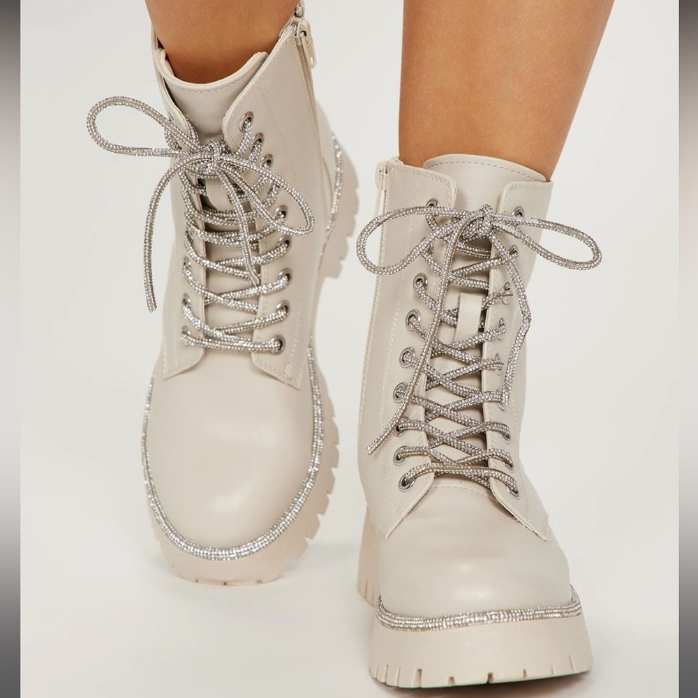 Combat Boots in Light Tan ✨